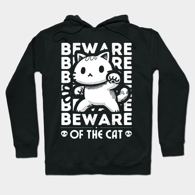 Beware of the Cat Hoodie by Monochromania